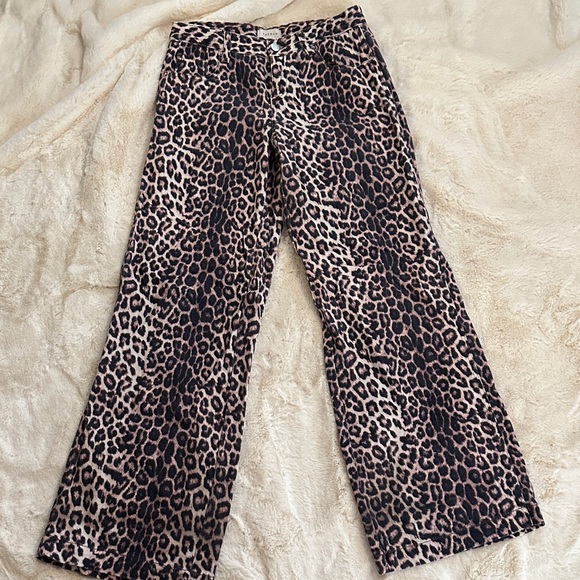 PacSun Pants - Pacsun Casey Low Rise Baggy Leopard Print Wide-Leg Pants - size 26